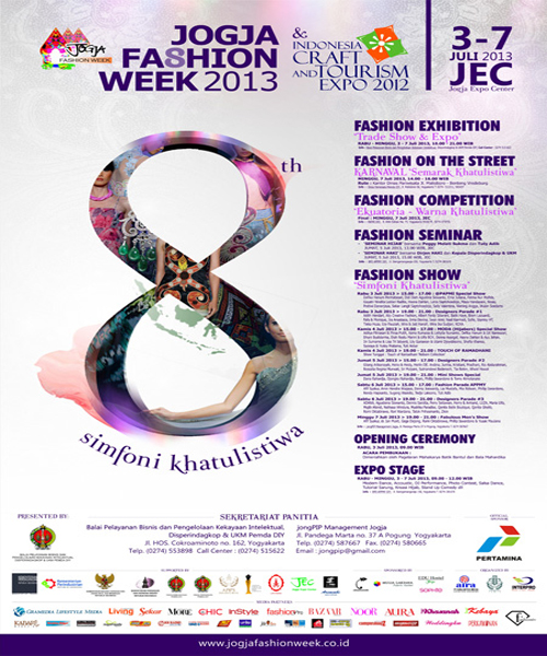 Info event Jogja terdekat 2013, Jogja Fashion week 2013